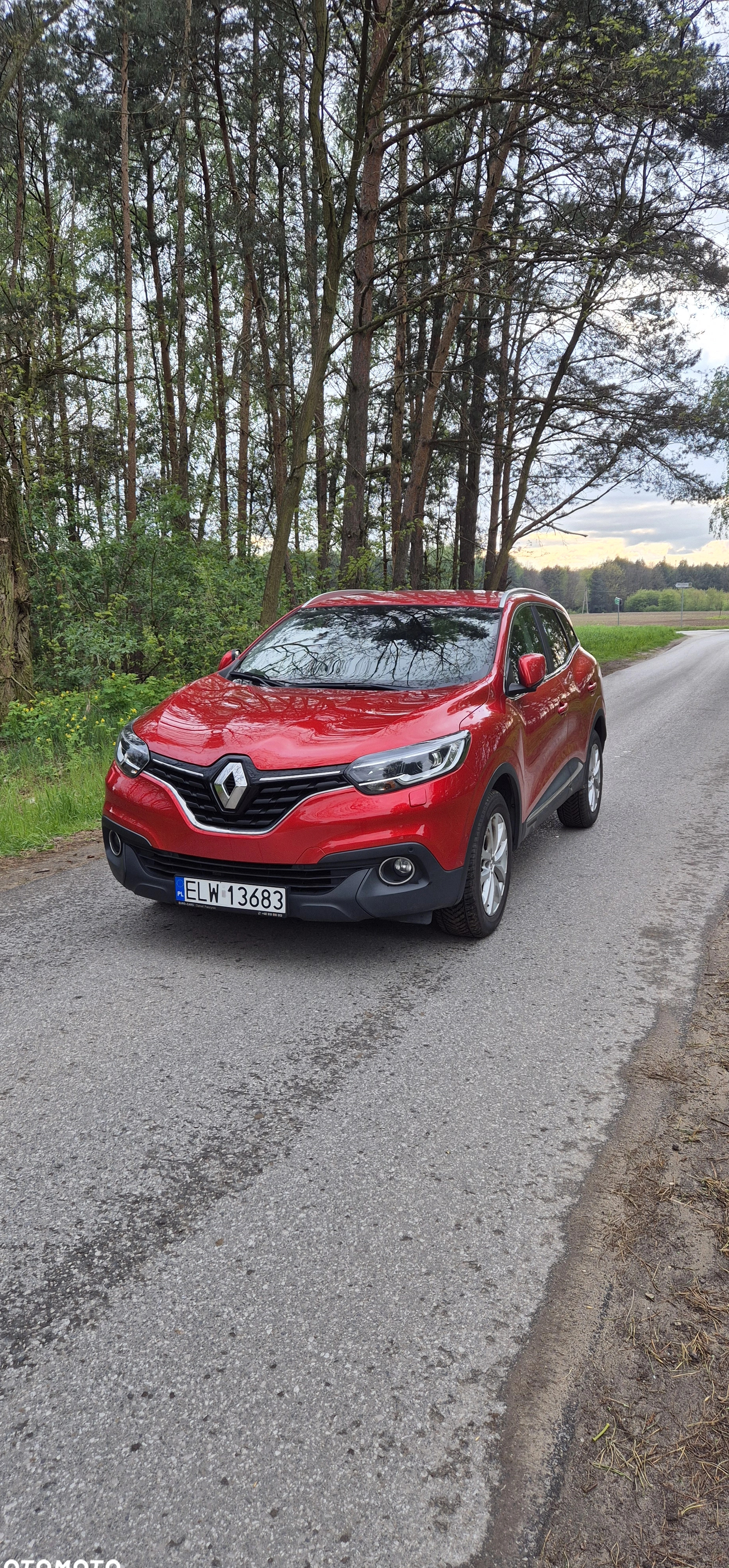 Renault Kadjar cena 59900 przebieg: 93000, rok produkcji 2017 z Łódź małe 211